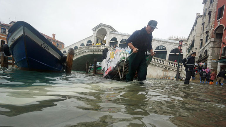 Πλημμύρισε η Βενετία εξαιτίας της κακοκαιρίας