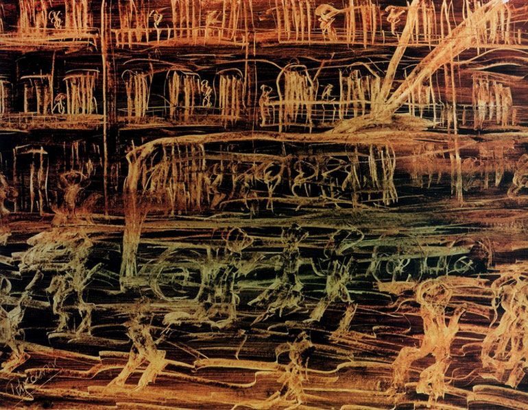 Οδός Πατησίων 17/11/73 - 70 Χ 50 εκ. Λάδι, 1983