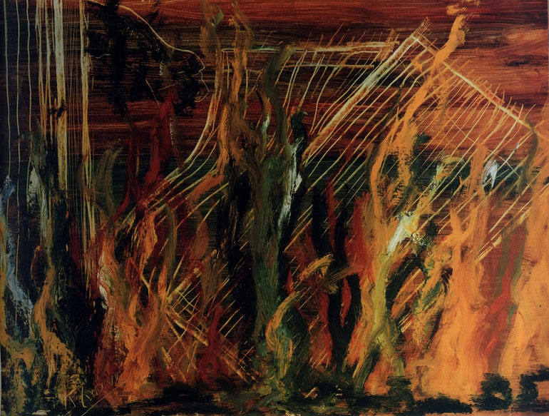 Φωτιές στα σίδερα - 70Χ50εκ. Λάδι, 1983