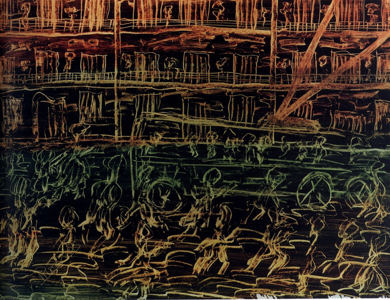 Οδός Πατησίων - 17/11/73 - 70 Χ 50 εκ. Λάδι, 1983