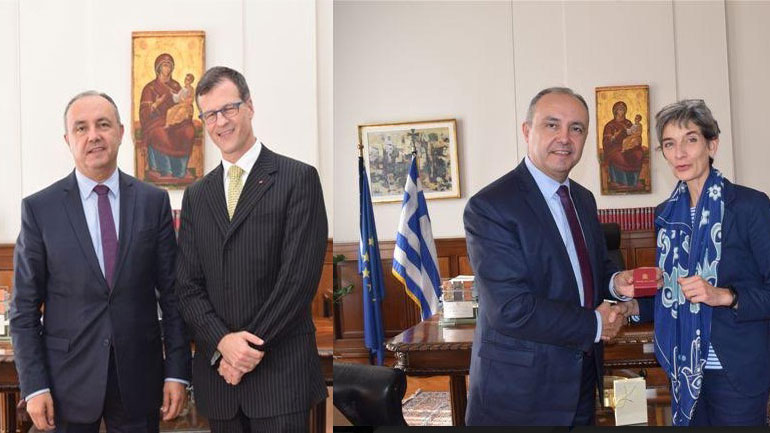 Συνάντηση Καράογλου με τους Πρέσβεις του Καναδά και της Μ. Βρετανίας