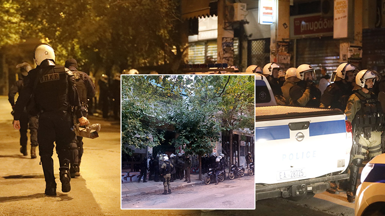 Έφοδοι της ΕΛ.ΑΣ. σε πολυκατοικίες στα Εξάρχεια