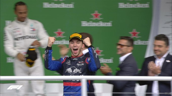 Το πρώτο βάθρο στην καριέρα του κατέκτησε ο Gasly με Toro Rosso