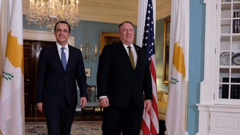 Συνάντηση Χριστοδουλίδη – Πομπέο στην Ουάσινγκτον