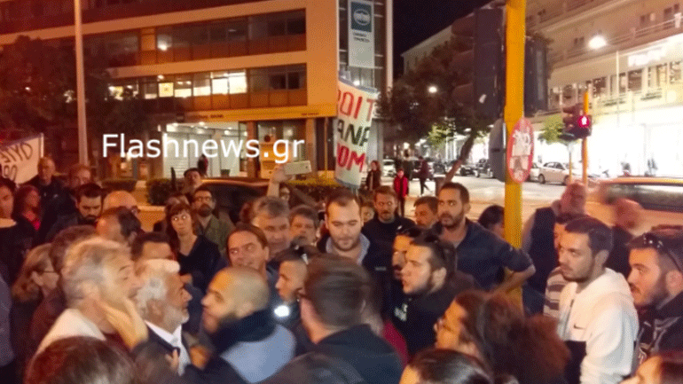 Μικροένταση στην πορεία στα Χανιά