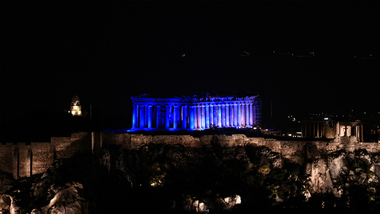 Η Ακρόπολη στα μπλε… για τα Δικαιώματα του Παιδιού