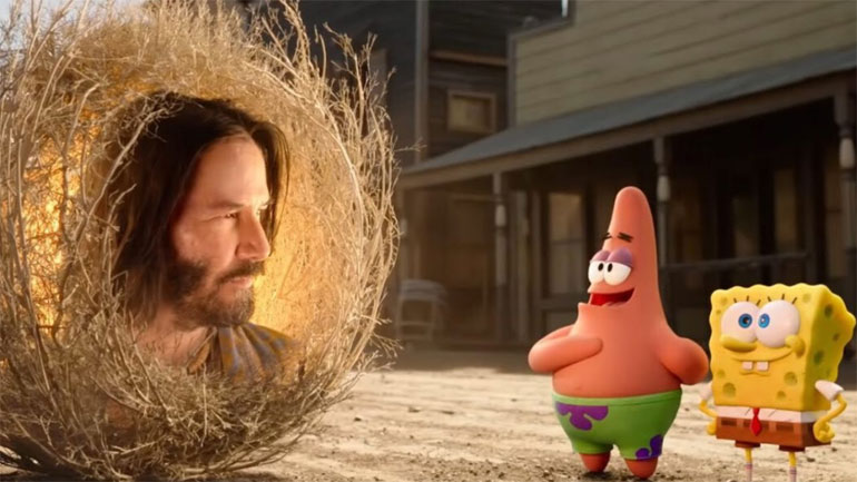 Ο Κιάνου Ριβς στην καινούργια ταινία του Μπομπ του Σφουγγαράκη