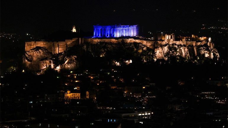 Η Ακρόπολη φωτίζεται απόψε με το μπλε χρώμα της UNICEF
