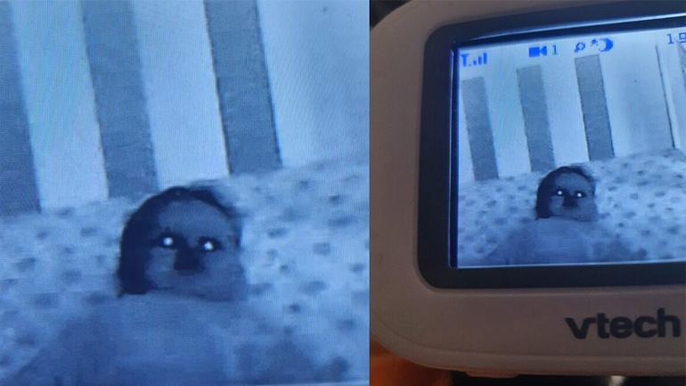 Creepy φωτογραφία μωρού από το baby monitor