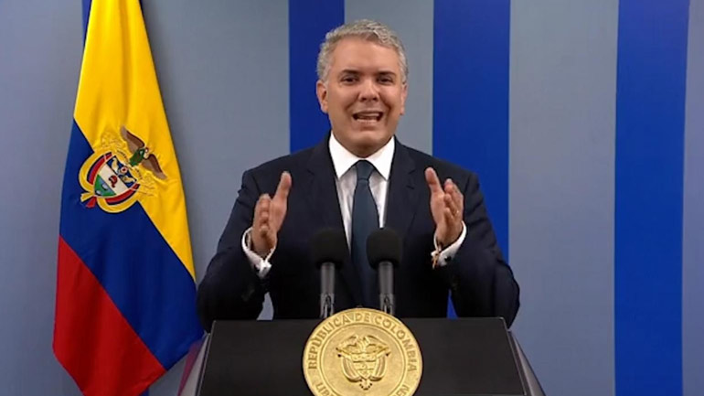 Κολομβία: Ο πρόεδρος Ντούκε απευθύνει έκκληση για εθνικό διάλογο