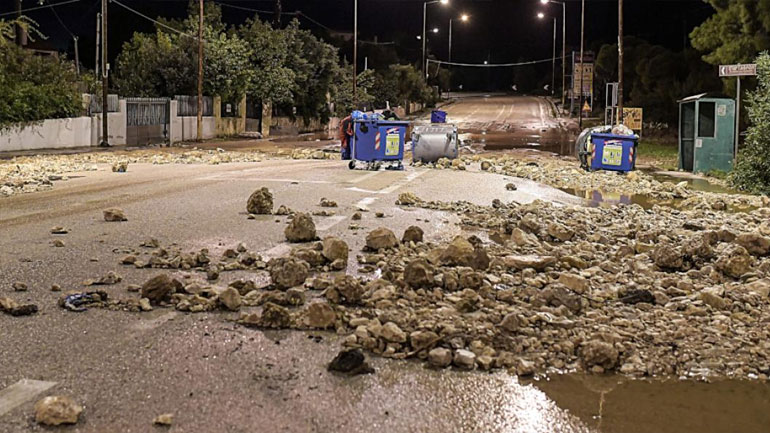 Ξεπέρασε τα 200 χιλιοστά η βροχή του «Γηρυόνη» στους Αγίους Θεοδώρους