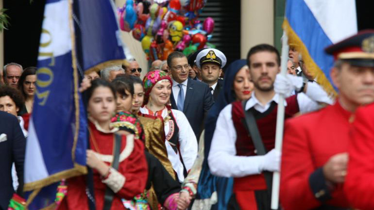 Ο ΥΦΕΘΑ Αλκιβιάδης Στεφανής στους εορτασμούς της 75ης επετείου για την απελευθέρωση της Καρπάθου