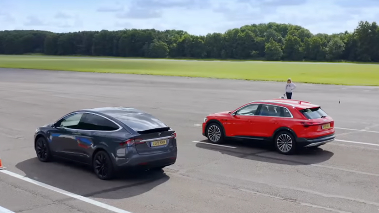 Tο Audi e-tron τα βάζει με το Tesla Model X