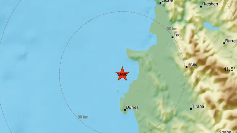 Σεισμική δόνηση 4,5R στην Αδριατική Θάλασσα