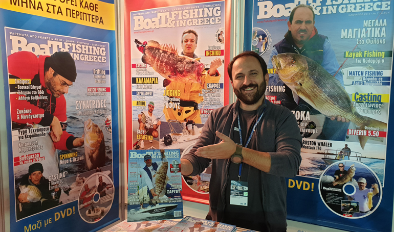 O Γιώργος Πολυχρονίου είναι ο υπεύθυνος έκδοσης του μοναδικού μηνιαίυο έντυπου περιοδικού Boat and Fishing