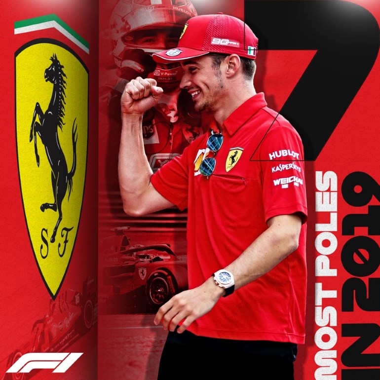 O Leclerc είναι ο πιλότος με τις περισσότερες (7) Pole Position τη φετινή σεζόν