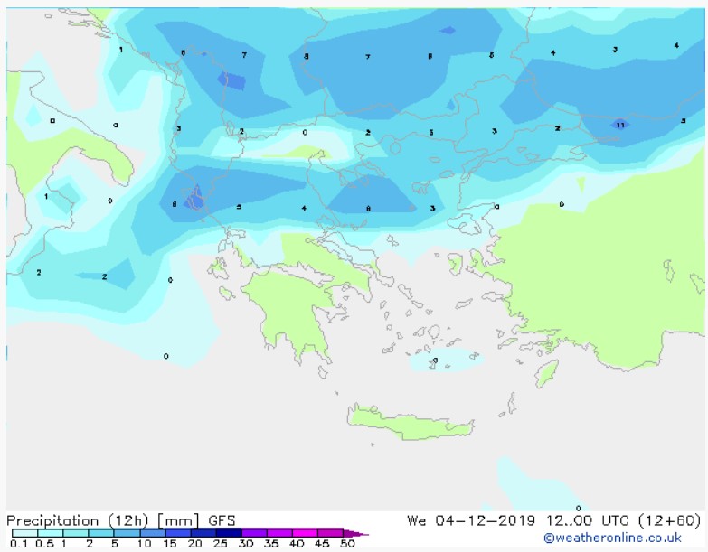 Πρόγνωση βροχής για Τρίτη (3/12)