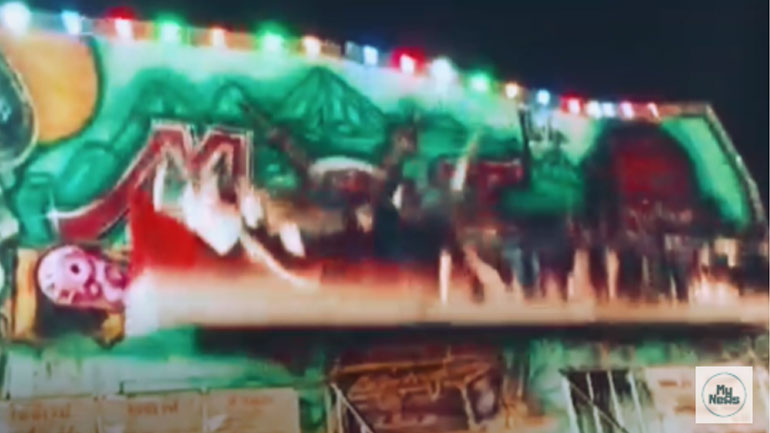 Τρομακτικό βίντεο από λούνα παρκ στην Ταϊλάνδη: Η στιγμή που έξι άτομα «εκτοξεύονται» από παιχνίδι