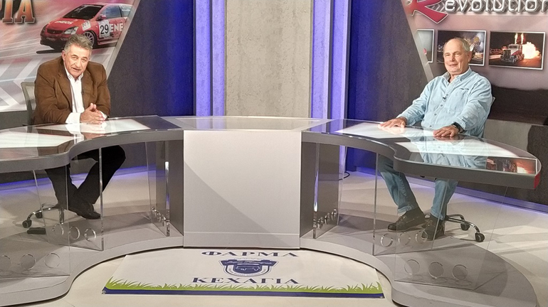 Ο Βύρωνας Ρηγίνος (δεξιά) με τον Στράτο Φωτεινέλη