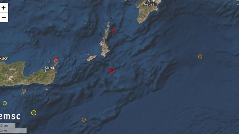 Σεισμός 4,2 Ρίχτερ νότια της Καρπάθου