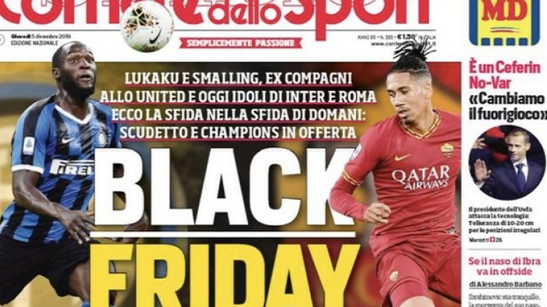 Σάλος στην Ιταλία με το πρωτοσέλιδο της «Corriere dello Sport» για το ντέρμπι Ίντερ-Ρόμα