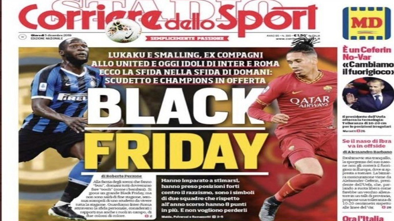 Ιταλία: «Πυρά» κατά της Corriere dello Sport για το πρωτοσέλιδο περί «Μαύρης Παρασκευής»