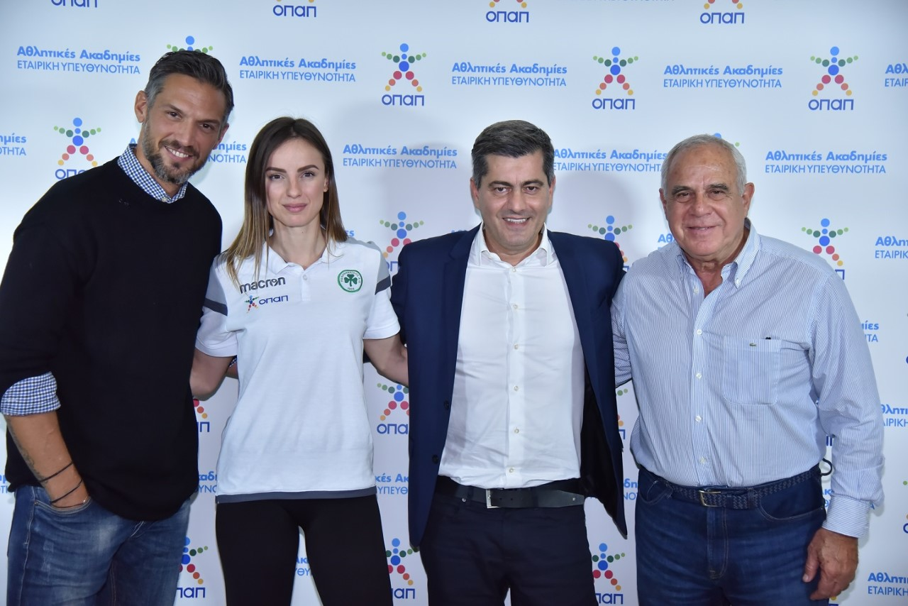 Αλέξανδρος Παρθένης, Άσπα Καλαμπάκου, αθλήτρια του Παναθηναϊκού Α.Ο, Οδυσσέας Χριστοφόρου, Αναπληρωτής Διευθύνων Σύμβουλος ΟΠΑΠ, Μιχάλης Κυρίτσης, πρώην διεθνής καλαθοσφαιριστής και προπονητής