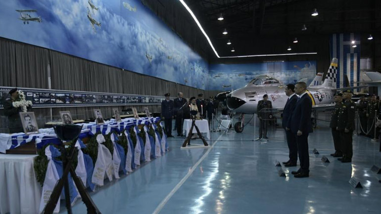 Τελετή υποδοχής των λειψάνων έξι Ελλήνων αγωνιστών της Κύπρου