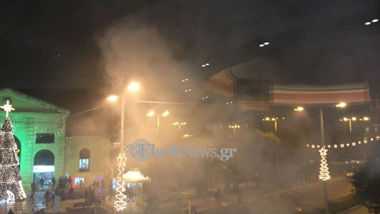 Μικροένταση στο κέντρο των Χανίων μετά την πορεία για τον Αλέξη Γρηγορόπουλο