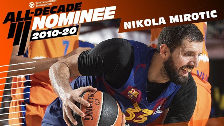 Euroleague: Ο Νίκολα Μίροτιτς 35ος υποψήφιος για την All Decade Team