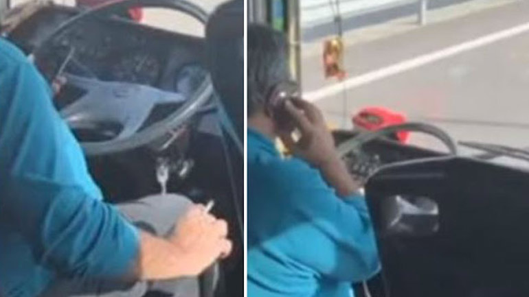 Επιβάτες κατήγγειλαν στο 1142 τον οδηγό λεωφορείου επειδή κάπνιζε και μιλούσε στο κινητό