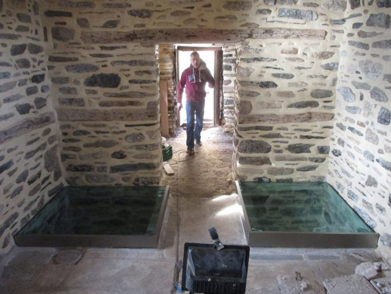 Από τις εργασίες έρευνας και αποκατάστασης του παρεκκλησιού