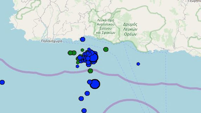 Έντονη η σεισμική ακολουθία στα Χανιά – 9 μικροί σεισμοί σε διάστημα λίγων ωρών