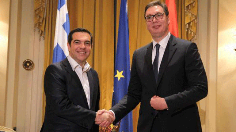 Συνάντηση Αλέξη Τσίπρα με τον πρόεδρο της Σερβίας Αλεξάνταρ Βούτσιτς