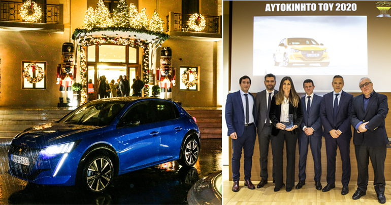 Αριστερά το Peugeot 208 και οι (από δεξιά): Γιάννης Συγγελίδης, Πέτρος Πιπερίδης, Μάνος Εμμανουήλ, Κορίνα Βαλυράκη, Γιώργος Ρέτζιος και Γιώργος Συγγελίδης