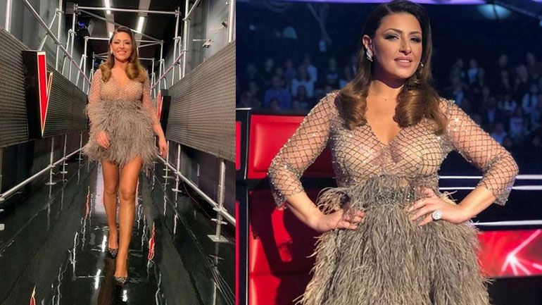 Έλενα Παπαρίζου: Οι λεπτομέρειες του λαμπερού της look στον δεύτερο ημιτελικό του «The Voice»