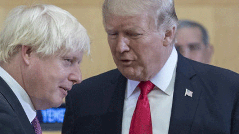 Τα συγχαρητήριά του έδωσε ο Ντόναλντ Τραμπ στον Μπόρις Τζόνσον για την εκλογική νίκη του