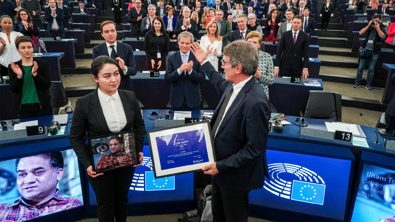 Η κόρη του φυλακισμένου Ουιγούρου Ιλάμ Τότι παρέλαβε το βραβείο Ζαχάρωφ