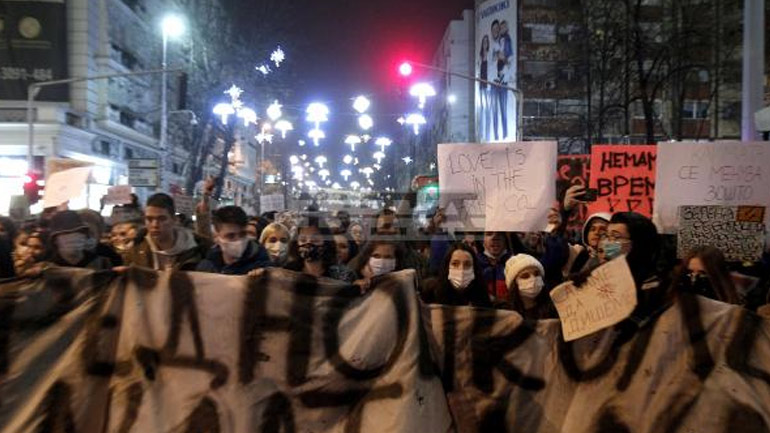 Διαμαρτυρία στα Σκόπια για την ατμοσφαιρική ρύπανση