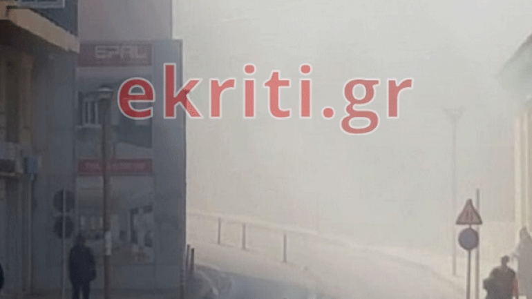 Φωτιά σε συνεργείο στο Ηράκλειο