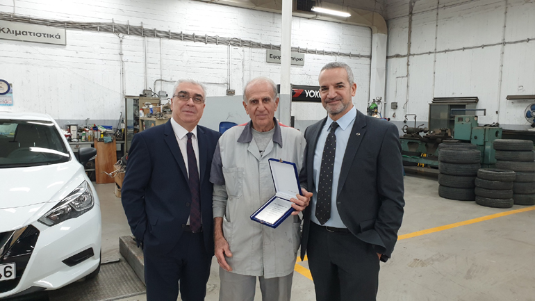 Από δεξιά: Τάκης Θεοχαράκης, Ευγένιος Κανταρτζής και Λευτέρης Πάγκαλος