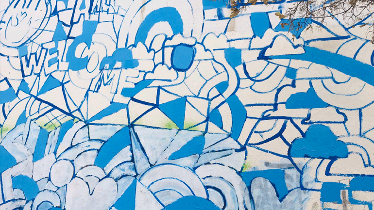 Τοιχογραφία στο Θεαγένειο συνδημιουργούν καλλιτέχνες πρόσφυγες και ο εκπρόσωπος της street art, Σωτήρης Φωκέας