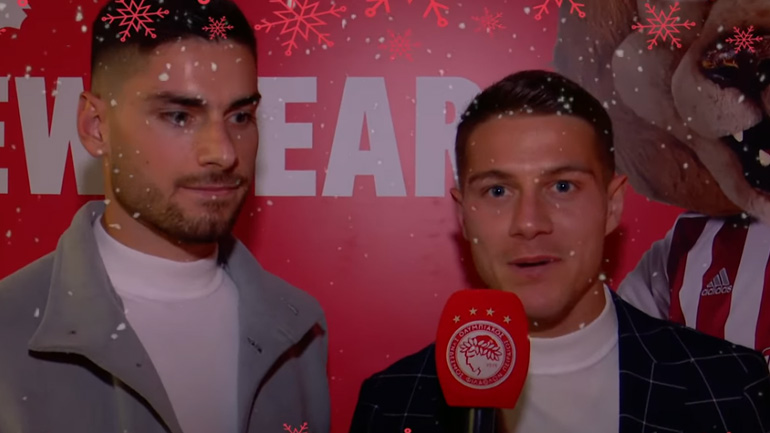 Τα «χρόνια πολλά» των παικτών του Ολυμπιακού