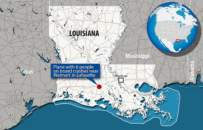 Χάρτης με την περιοχή που συνετρίβη το αεροσκάφος