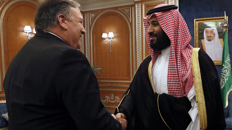 Ο Αμερικανός ΥΠΕΞ Πομπέο ευχαρίστησε τον Σαουδάραβα πρίγκιπα για τη στήριξη του Ριάντ