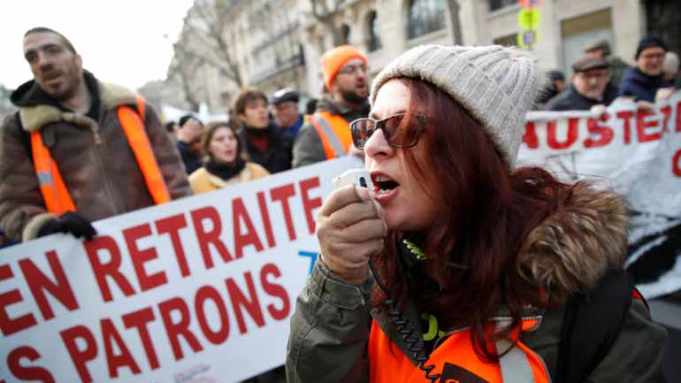 Διαδηλώσεις στο Παρίσι και άλλες μεγάλες πόλεις ενάντια στη μεταρρύθμιση του συνταξιοδοτικού συστήματος