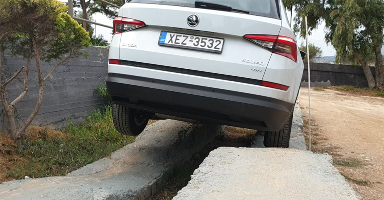 Το Kodiaq μπορεί να κινηθεί άνετα ακόμα και όταν ο τέταρτος τροχός βρίσκεται στον αέρα!