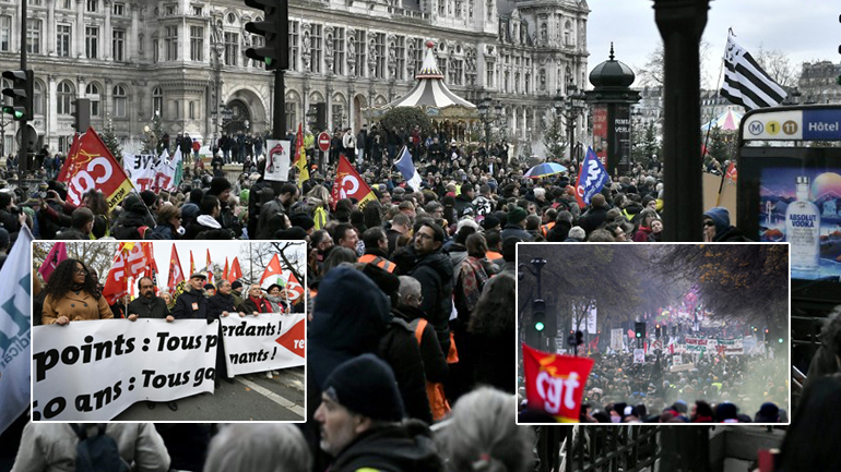 Νέες μαζικές διαδηλώσεις στη Γαλλία για το συνταξιοδοτικό