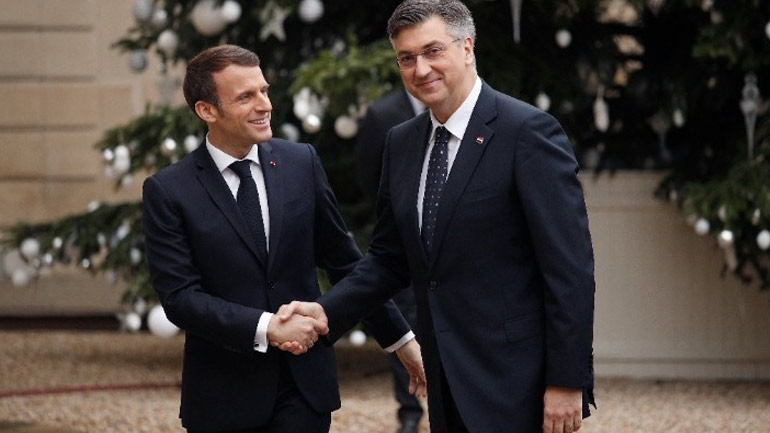 Κροατία: Η διεύρυνση της Ε.Ε. στο επίκεντρο της συνάντησης Πλένκοβιτς – Μακρόν