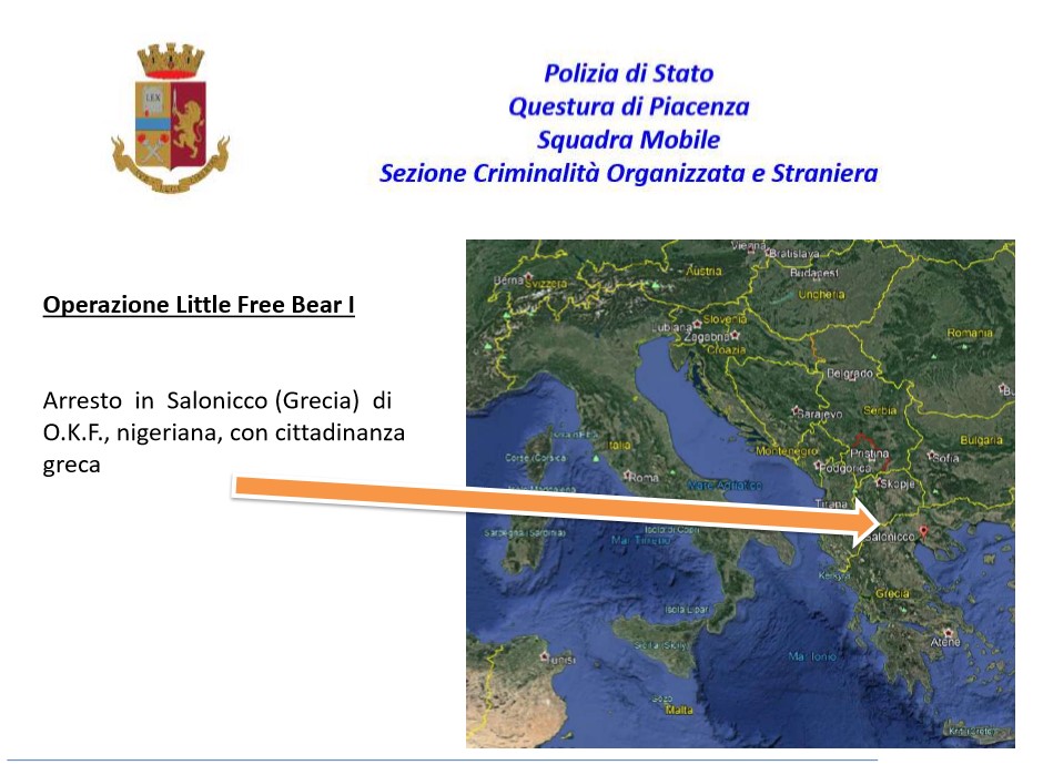 Η σύλληψη στη Θεσσαλονίκη κατά τη διάρκεια της παρουσίασης της επιχείρησης από τις Ιταλικές Αρχές